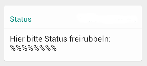 WhatsApps-Status-Spruch Freirubbeln