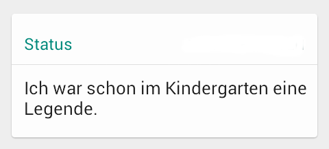 WhatsApps-Status-Spruch Kindergarten